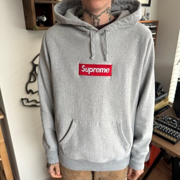 Supreme Other - Supreme Limited Edition Box Logo Heather Gray Hoodie Made in Canada ~ Size M